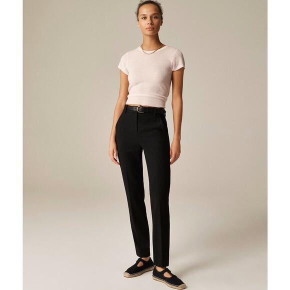 J.Crew New Cameron Pants WMNS 4 Black Four Season Stretch Hi-Rise Slim Back Seam - Picture 1 of 8
